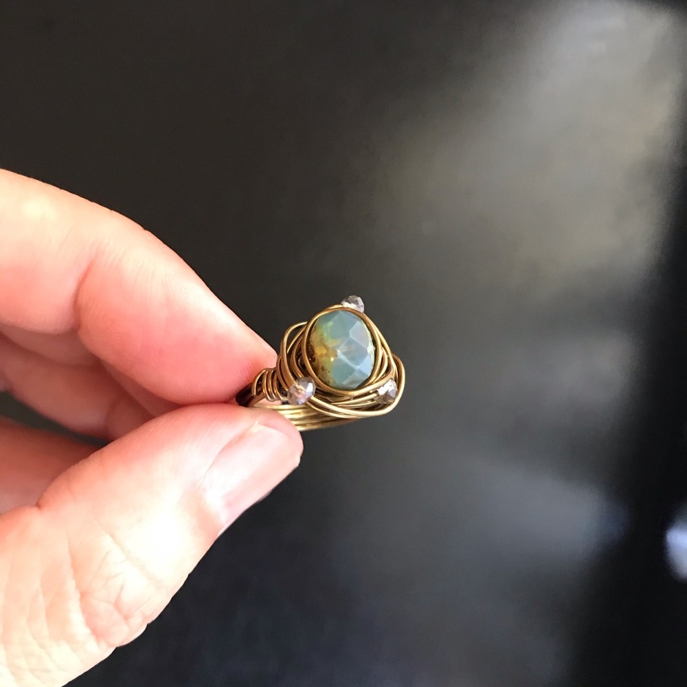 Handmade Ring with natural stone